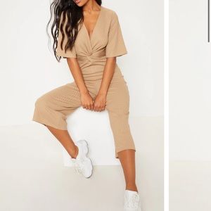 Ribbed culotte jumpsuit